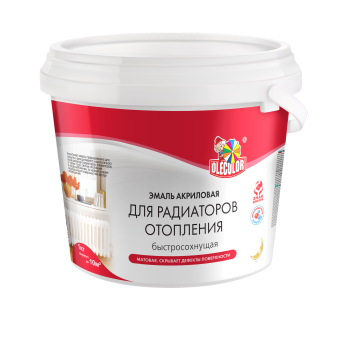Эмаль ABC-Farben Olecolor акриловая для радиаторов белая 1 кг матовая